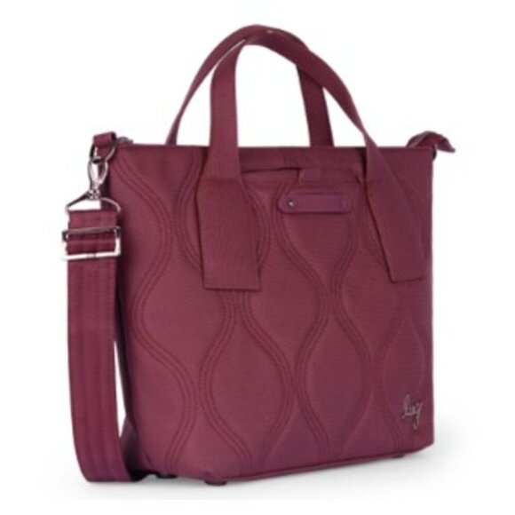 LUG Alto Matte Luxe VL (Vegan Lthr) Tote/Crossbody/Shoulder Bag/Satchel - Wine - Picture 2 of 15